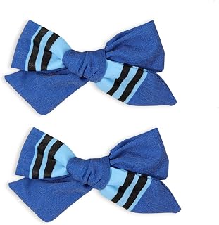 Back to School Hair Clips Blue Crayon Hair Bows for Girls Cute School Hair Barrettes Accessories Handmade Supplies Funny Clips Party Favors 2Pcs