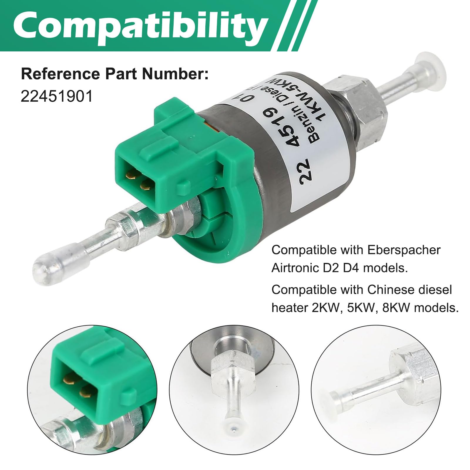 Kraftstoffdosierpumpe 22451901 Für Eberspacher Airtronic D2/D4 – 12V, 22 Ml/1000 Hübe, Mit Doppelfilter Kraftstoffdosierpumpe 22451901 Für Eberspacher Airtronic D2/D4 – 12V, 22 Ml/1000 Hübe, Mit Doppelfilter
