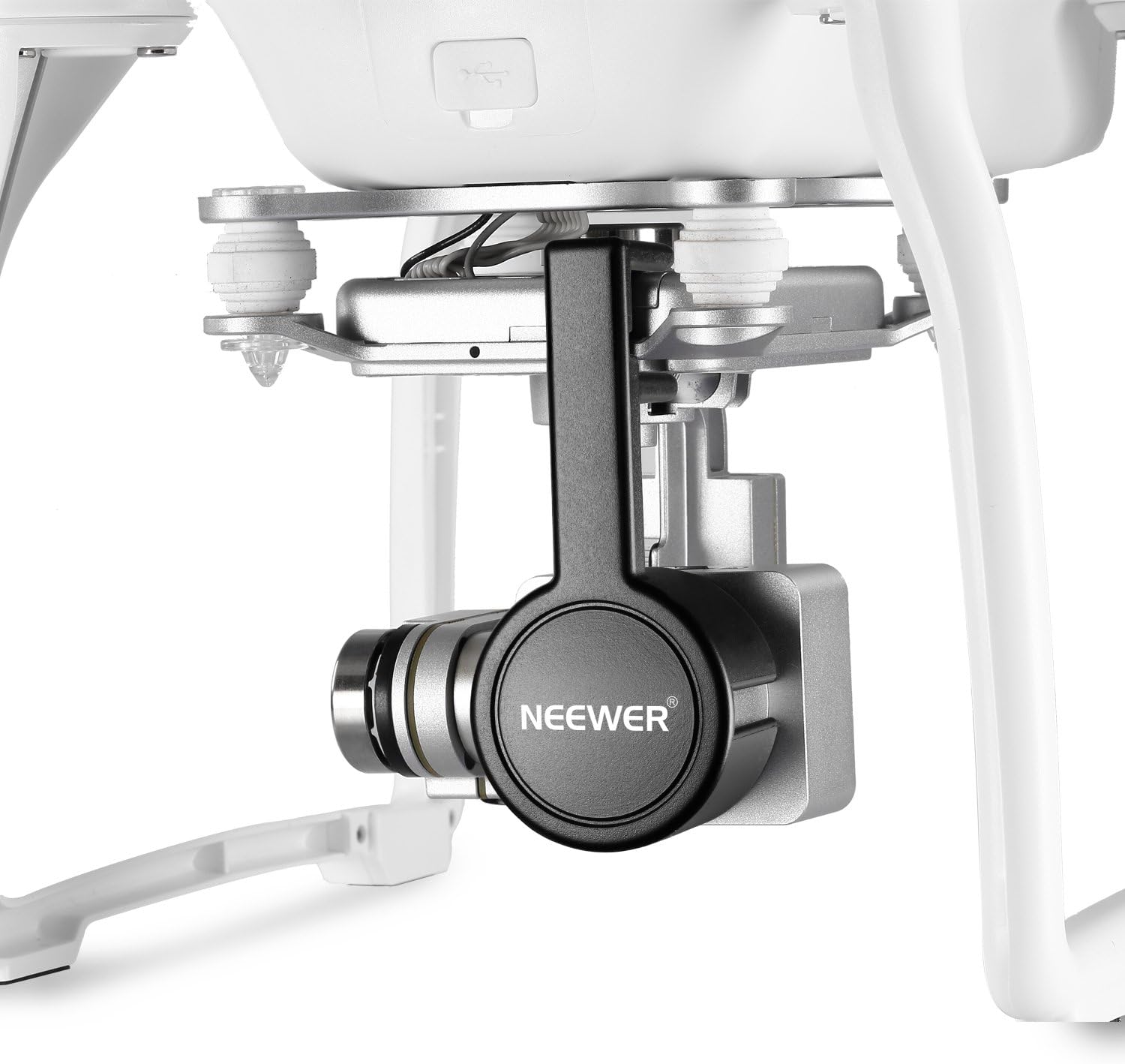 Neewer® for DJI Phantom 3 Standard, Professional, and Advanced, 2-Pack Protective Camera Lens Caps Protector Covers, Made of Premium ABS Plastic-Black