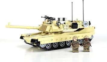 Battle Brick Ultra M1a2 Abrams Main Battle Tank Custom Set - 745 Pieces - Ages 16+