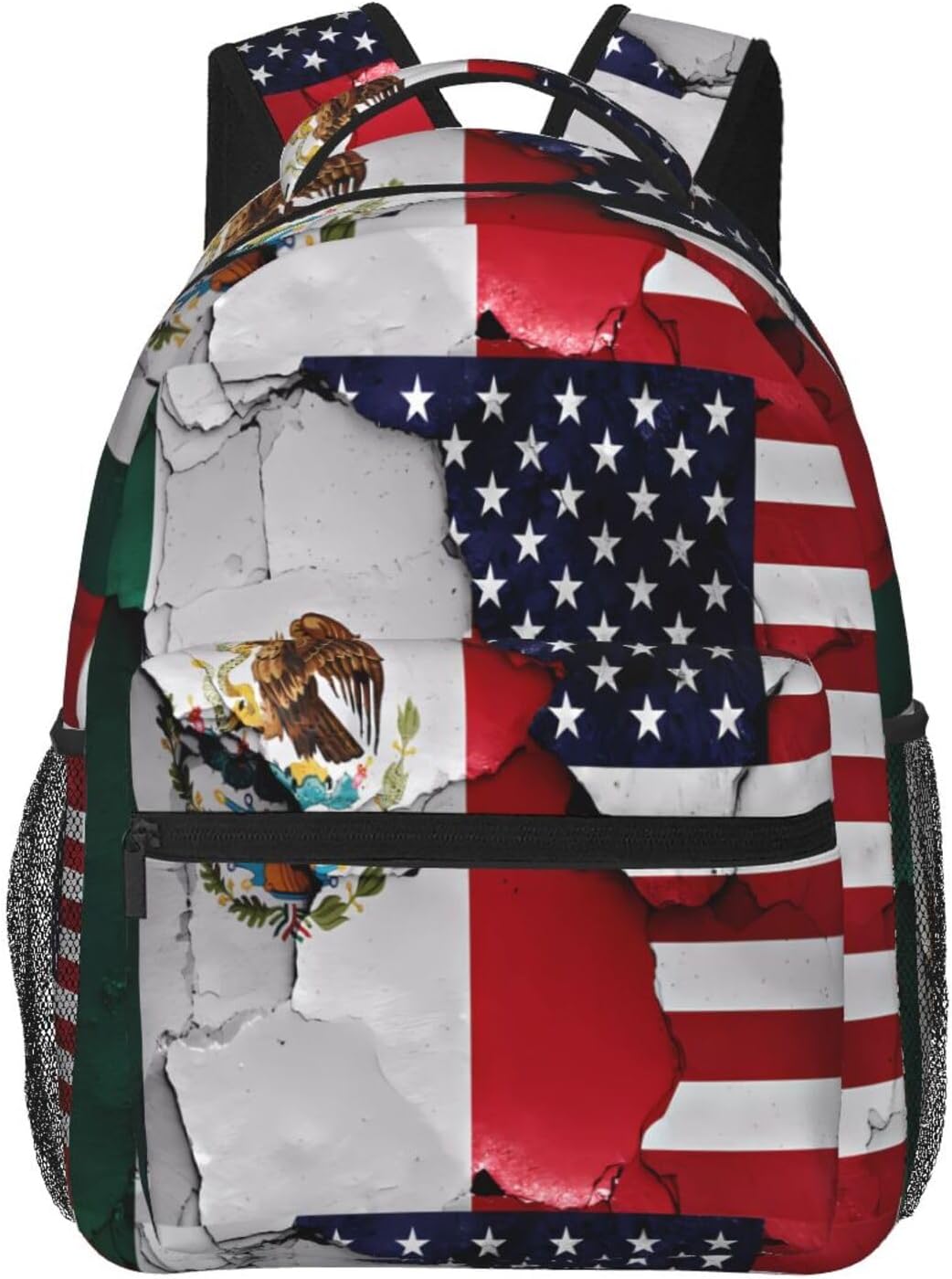 Us Virgin Islands Flag Casual Backpack Travel Pack Bag Laptop Backpacks With Side Pockets Front Zipper Pockets Bookpack Daypack Picnic Rucksack Computer Bag