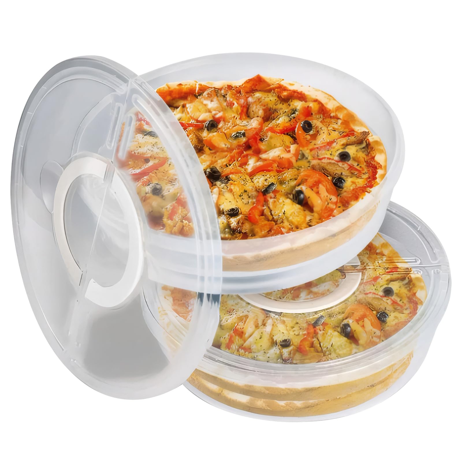 Contenitore Porta Torte A 2 Piani Con Maniglia E Inserti - 40x30x18 Cm, Pieghevole, In Plastica, Per Picnic E Feste