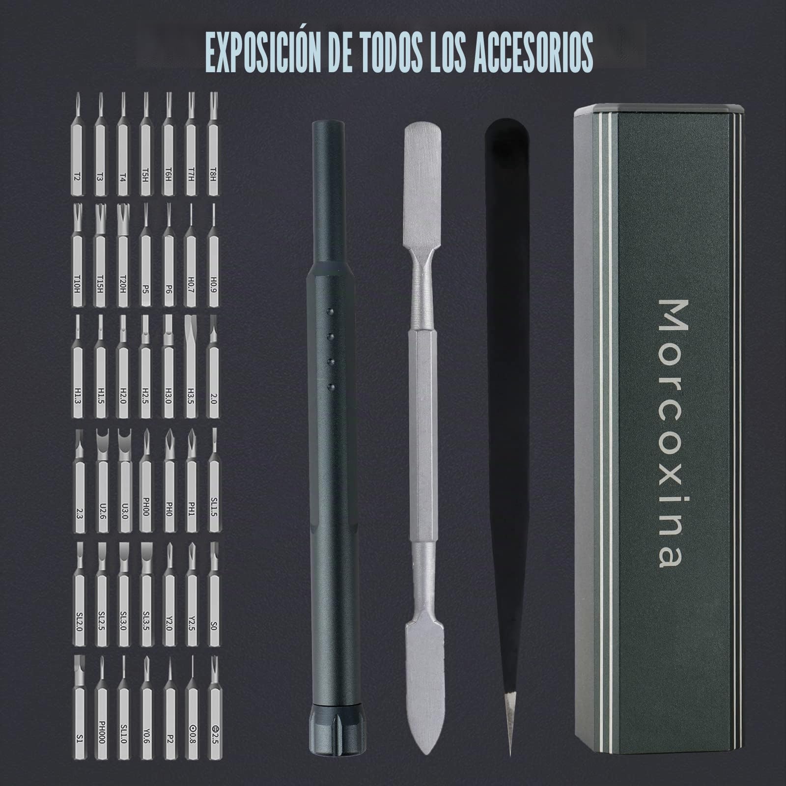 Juego de minidestornilladores de precisión, 46 en 1, puntas de destornillador, multifunción, kit de herramientas de reparación para electrónica, ordenador, gafas, teléfono, reloj