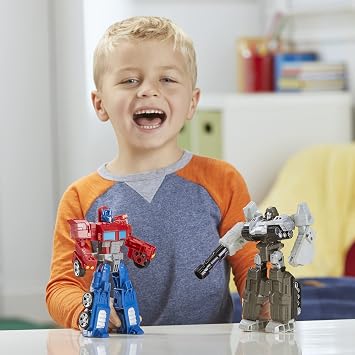 Transformers Toys Heroes and Villains Optimus Prime and Megatron 2-Pack Action Figures - for Kids Ages 6 and Up, 7-inch