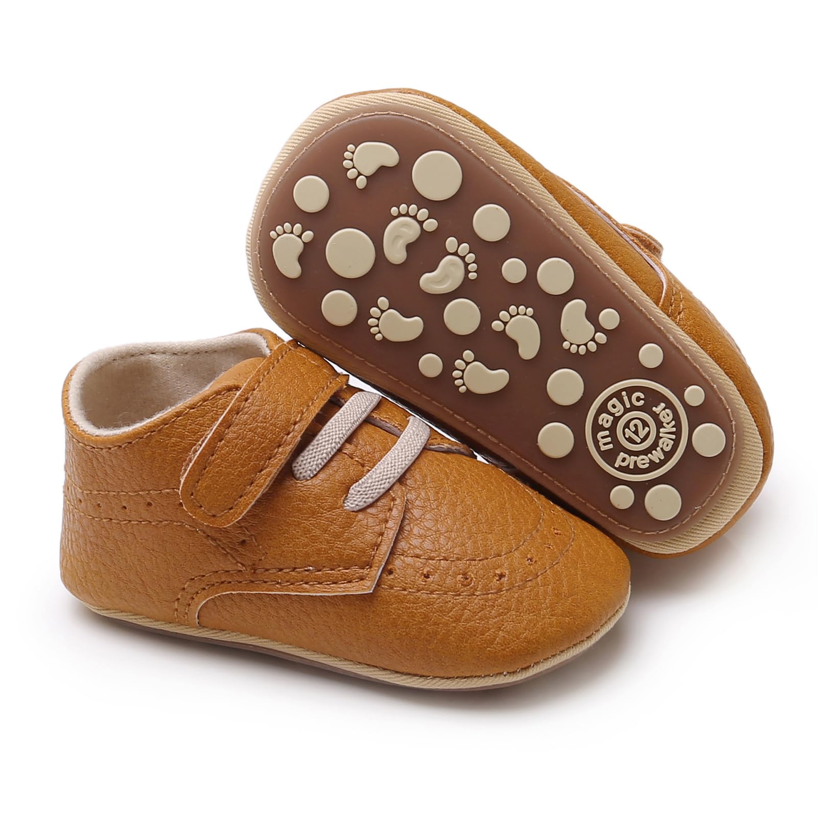 RVROVIC Baby Boys Girls Sneakers Anti-Slip Oxford Loafer Flats Infant Toddler PU Leather Soft Sole Baby Shoes — view 24