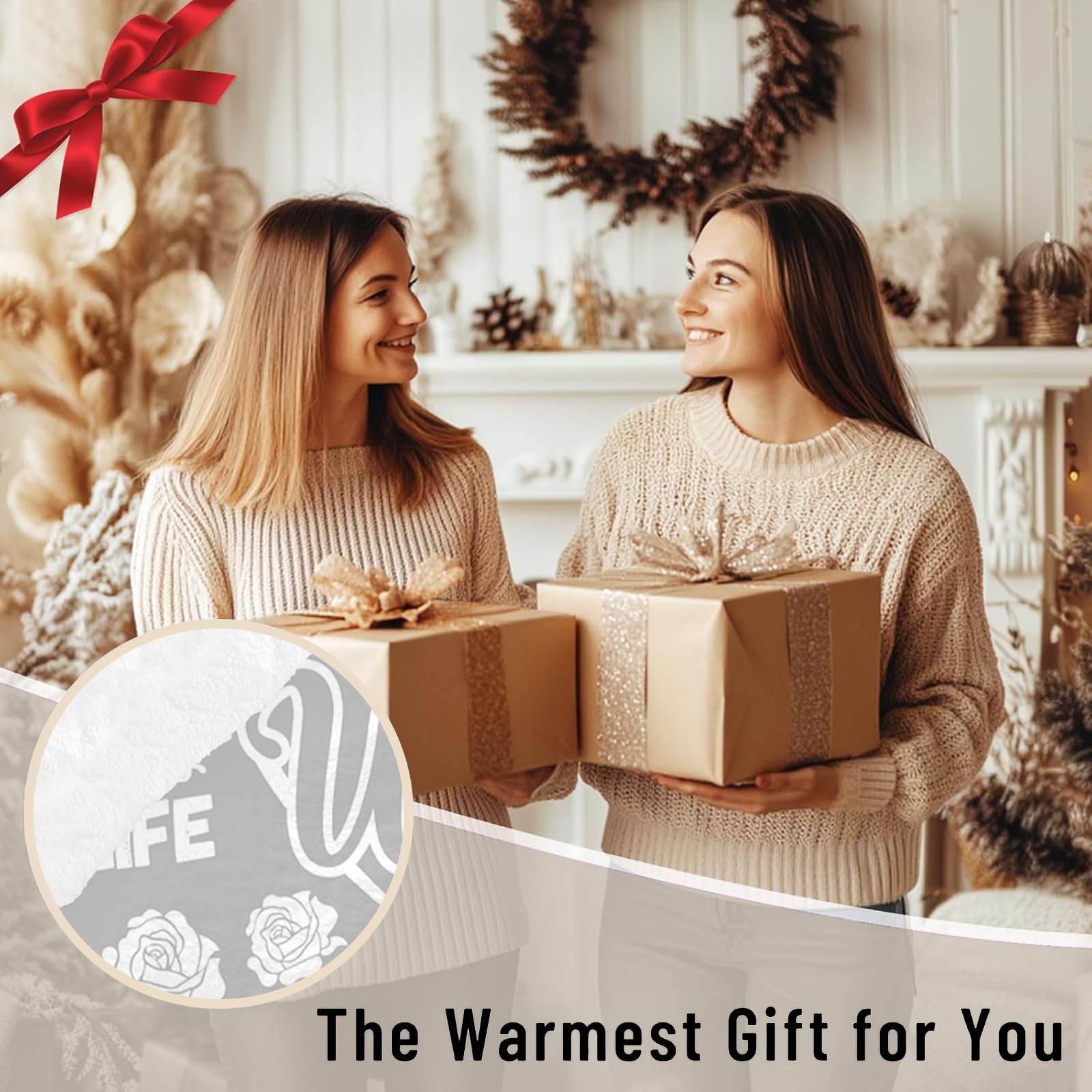 Geschenke für Beste Freundin, Umarmung Decke mit ärmeln Geschenke für Freundin Frauen Schwester Kollegin und Mutter zum Weihnachten Geburtstag, Geschenk Beste Freundin Geburtstag