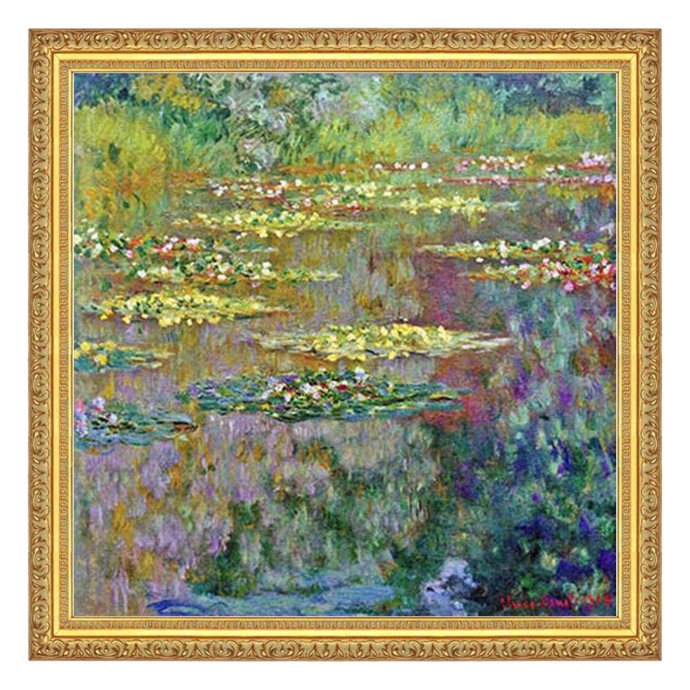 額装済/Water Lilies/クロード モネ/ポスター/インテリア/アート Amazon.co.jp: 絵画風 壁紙ポスター（はがせるシール式）【フルサイズ