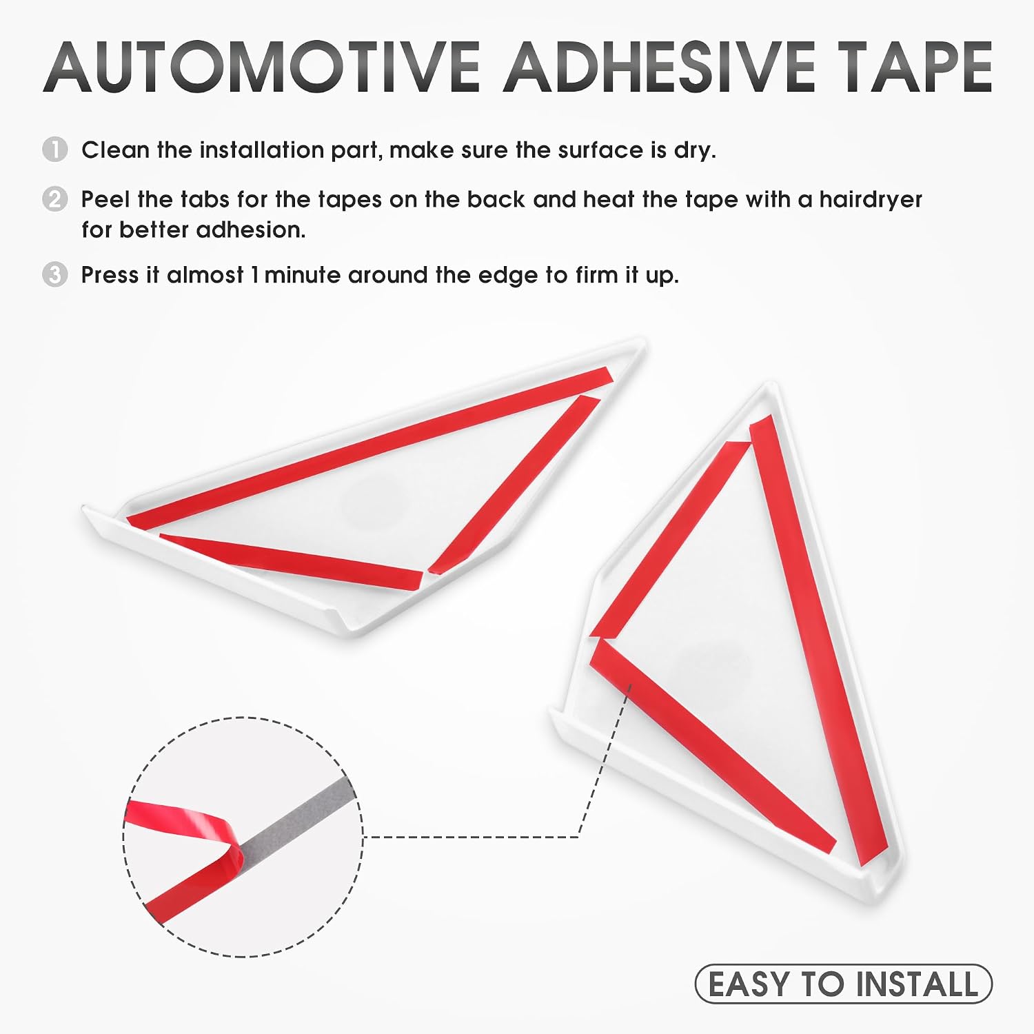 sukemichi Rear Window Decoration Cover Trim Exterior Accessories for 2021 2022 2023 2024 2025 2026 Ford Bronco Accessories 4 Door,2 Pack, White