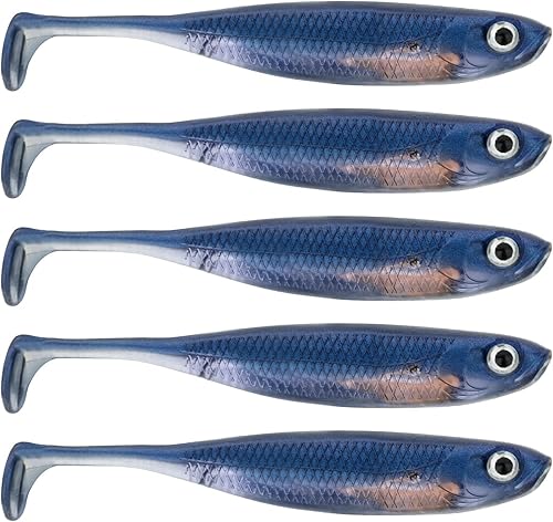 Miniatura 10 de QualyQualy Señuelo de plástico suave para la cola de la pala, para el sábalo, para el sábalo, para la cola de remo, para lubina, trucha, lucioperca,