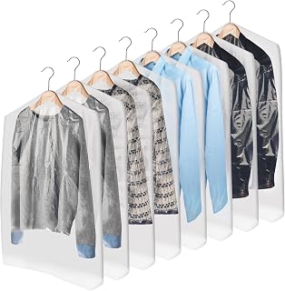 16 Pack Thick Dry Cleaner Bags, Clear Dry Cleaning Bags, Dust-Proof Plastic Garment Bags for Hanging Clothes, Home Storage, Travel, Moving (35.4 x 23.6 In)