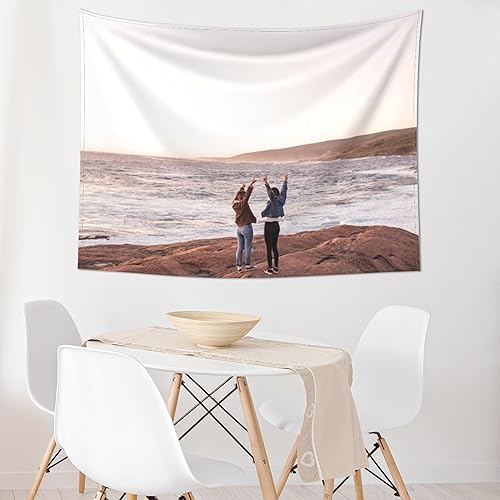 Miniatura 7 de Tapiz personalizado para cargar imágenes de boda, amor, recuerdo familiar, tapiz personalizado para el Día de la Madre, Día del Padre, tapiz de