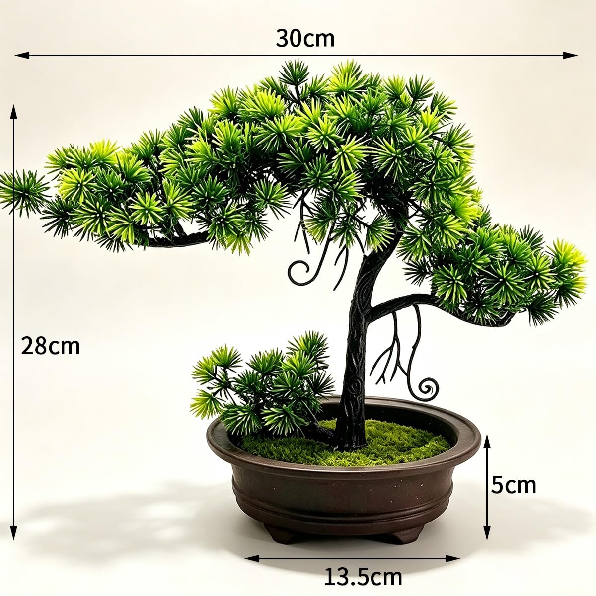 Mini Faux Arbre Artificiel Bonsaï Pin Bienvenue, Plantes Artificielles