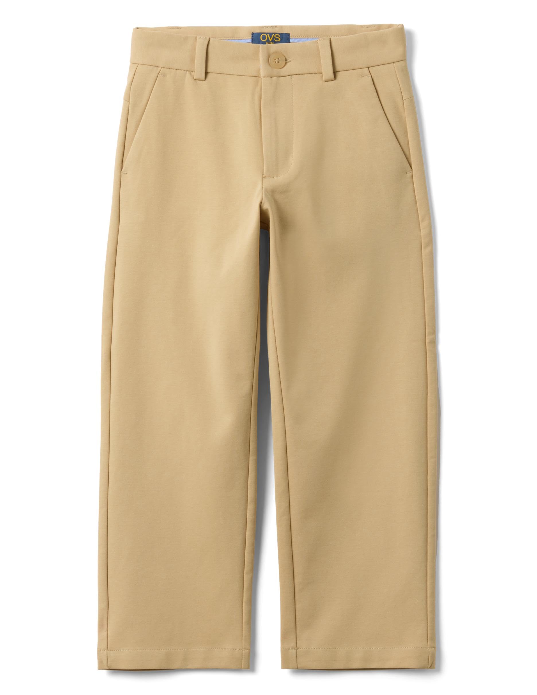 Pantalones chino beige OVS Kids de algodón elástico y ajuste regular para niños 5