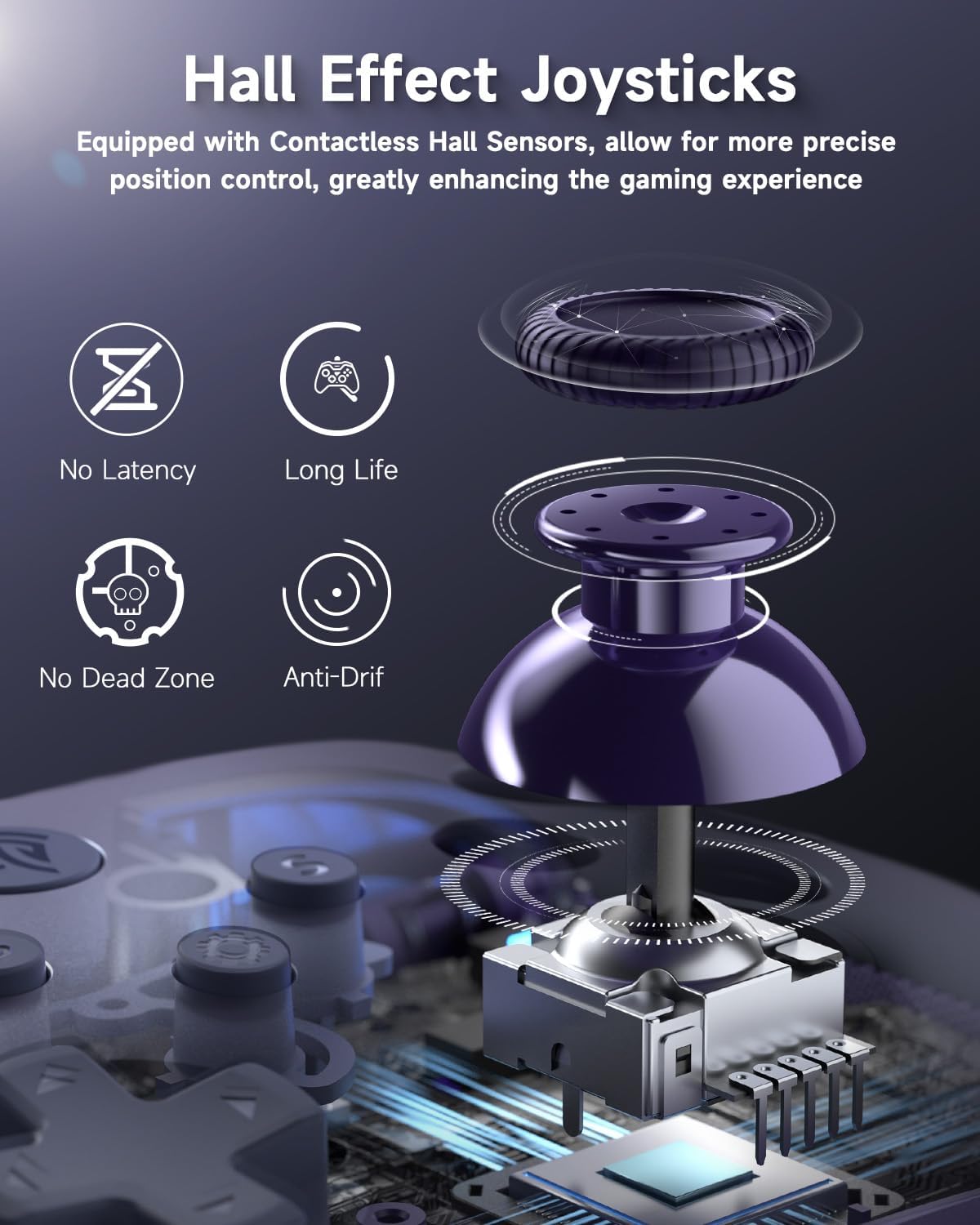 EasySMX X10 PC Controller mit Hall Triggers und Joysticks, Bluetooth Wireless Controller, mechanische Tasten, kein Drift, kompatibel mit PC/Switch/Steam