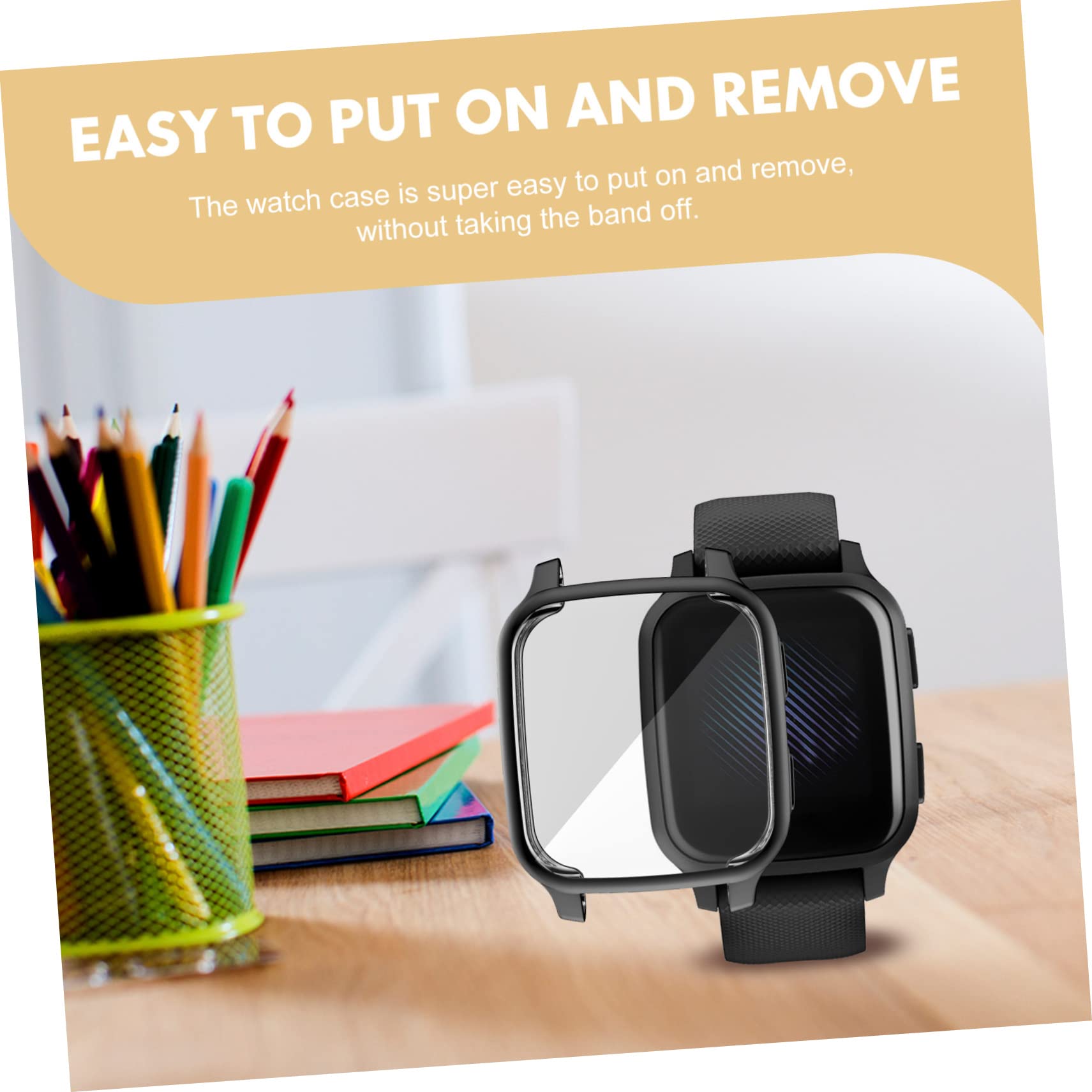 Uonlytech 4er-Sets Smartwatch-Shell-Displayschutzfolie – Kratzfeste Abdeckung Robust 3 Stück X 4