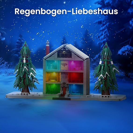 Sillbird Lover House Building Set with Led Light for Adult, Gifts for Women | Home Office Decor with Multicolor LEDs, Birthday Gifts for Wife Girlfirend Couple, Unique Designs Themed Rooms, 990 PCS