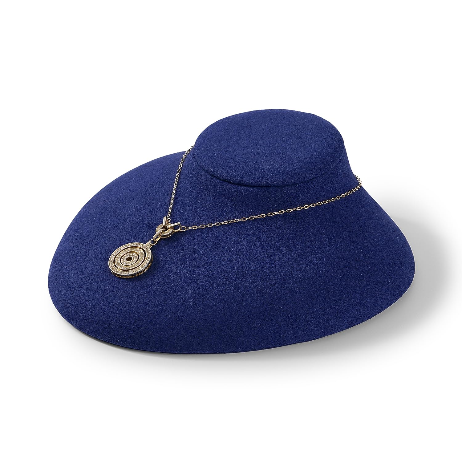 Présentoir de bijoux microfibre bleu S Oirlv pour coiffeuse ordonnée