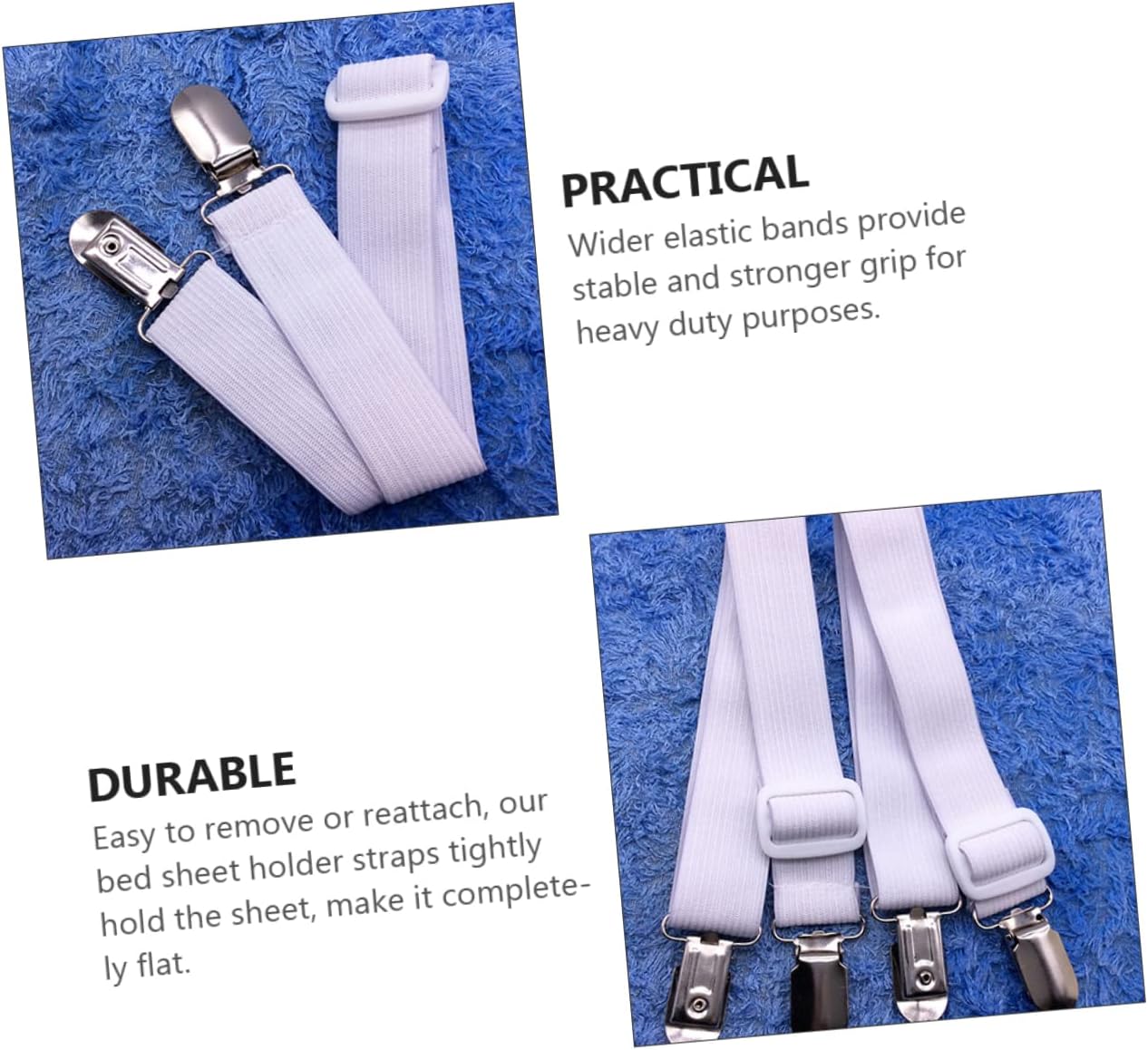 8pcs Elastic Bed Sheet Clips Mattress Fasteners for Secure Fitted Multi-Functional Grippers for Home and Sofa Use