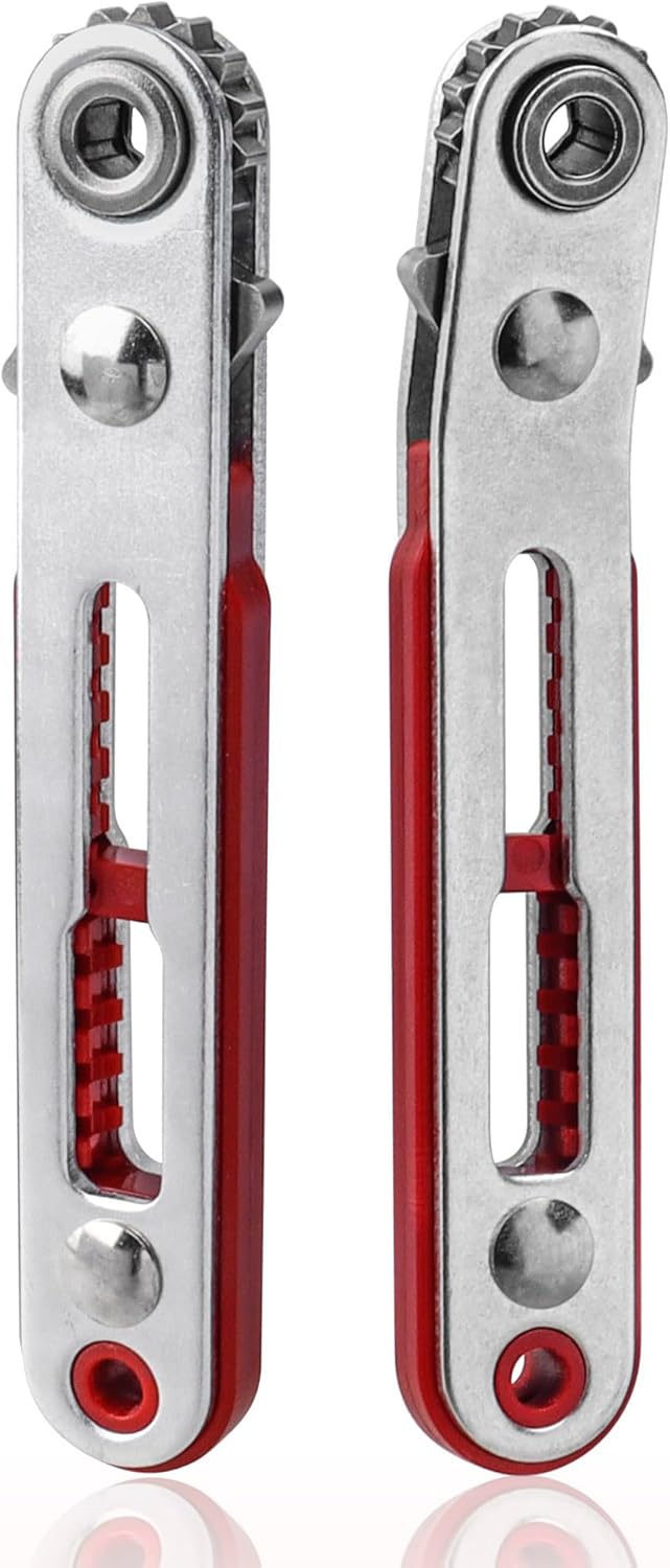 Yakamoz Mini Ratchet Screwdriver Set, 2Pcs Small Ratcheting Offset Screwdrivers 90 Degree Right Angle Screwdriver Wrench 1/4 Inch Hex Screw Driver for Tight Spaces