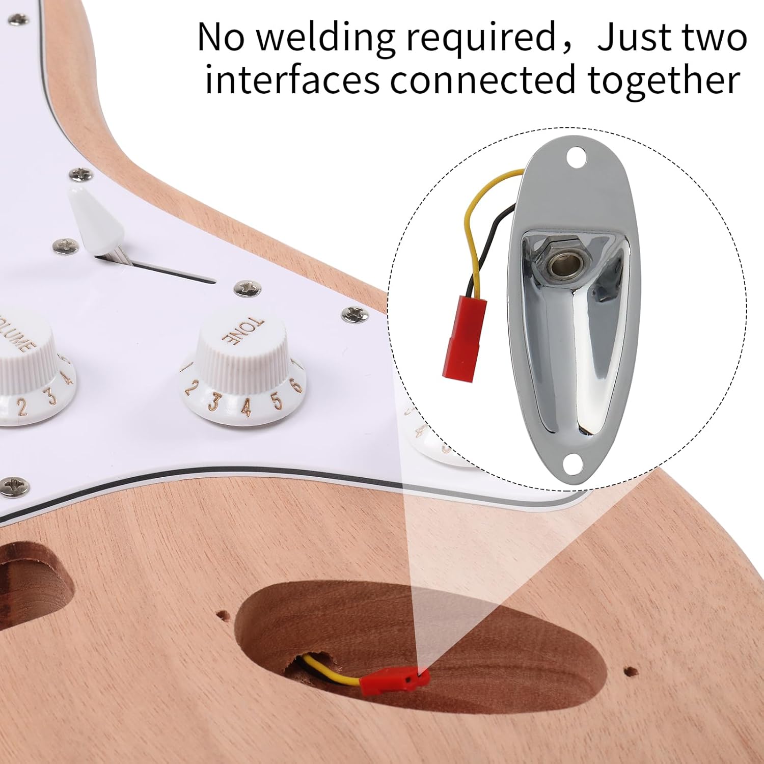 DIY Electric Guitar Kit with Mahogany Body, 6 Strings Electric Guitar Kits W/Maple Neck,SSS Pickups, Shoulder Strap, All Accessories Included