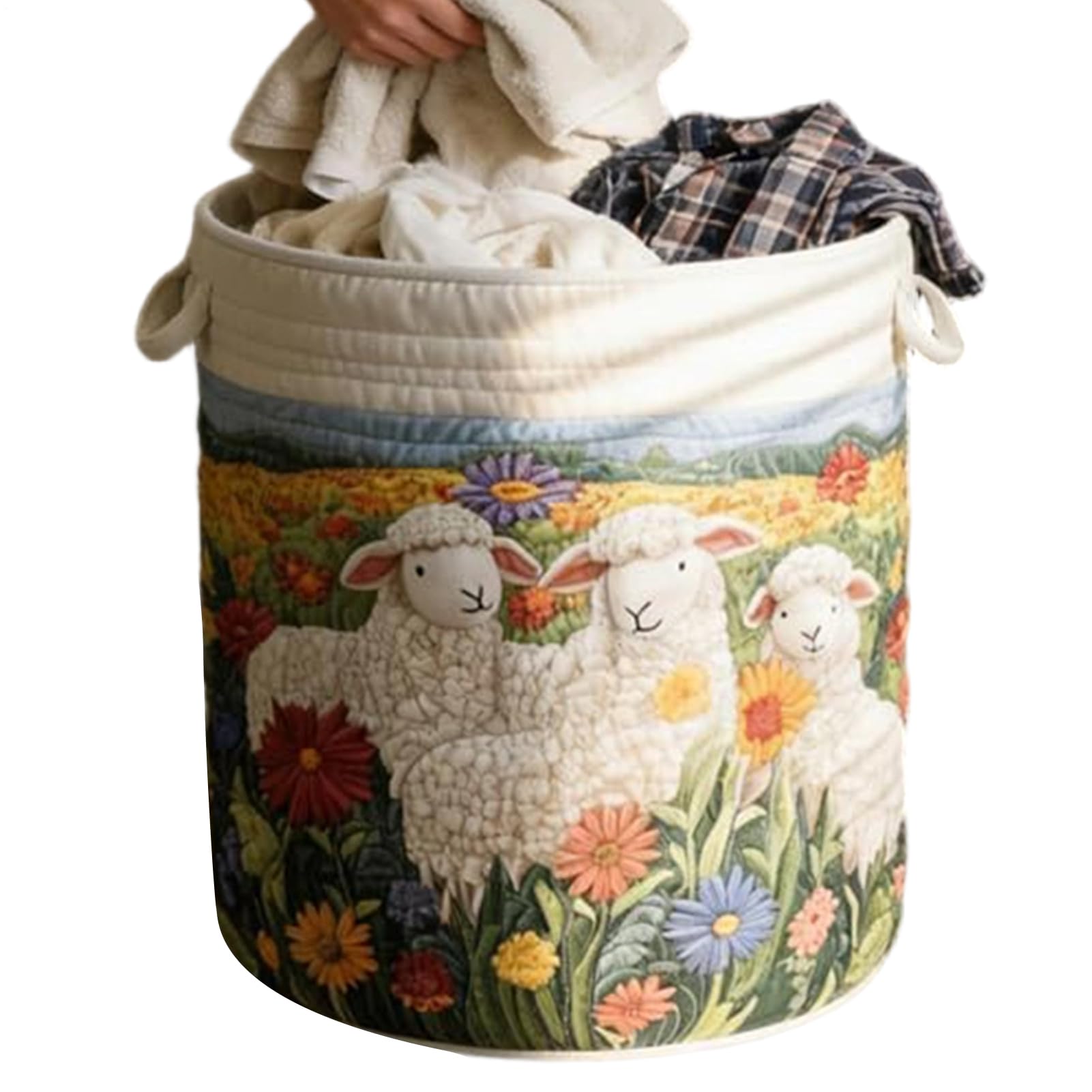 Cesto per Biancheria Sporca Organizer Boho con Manici | Grande cesto per panni sporchi per cameretta, camera da , stanza dei bambini, soggiorno, coperte, asciugamani, giocattoli,