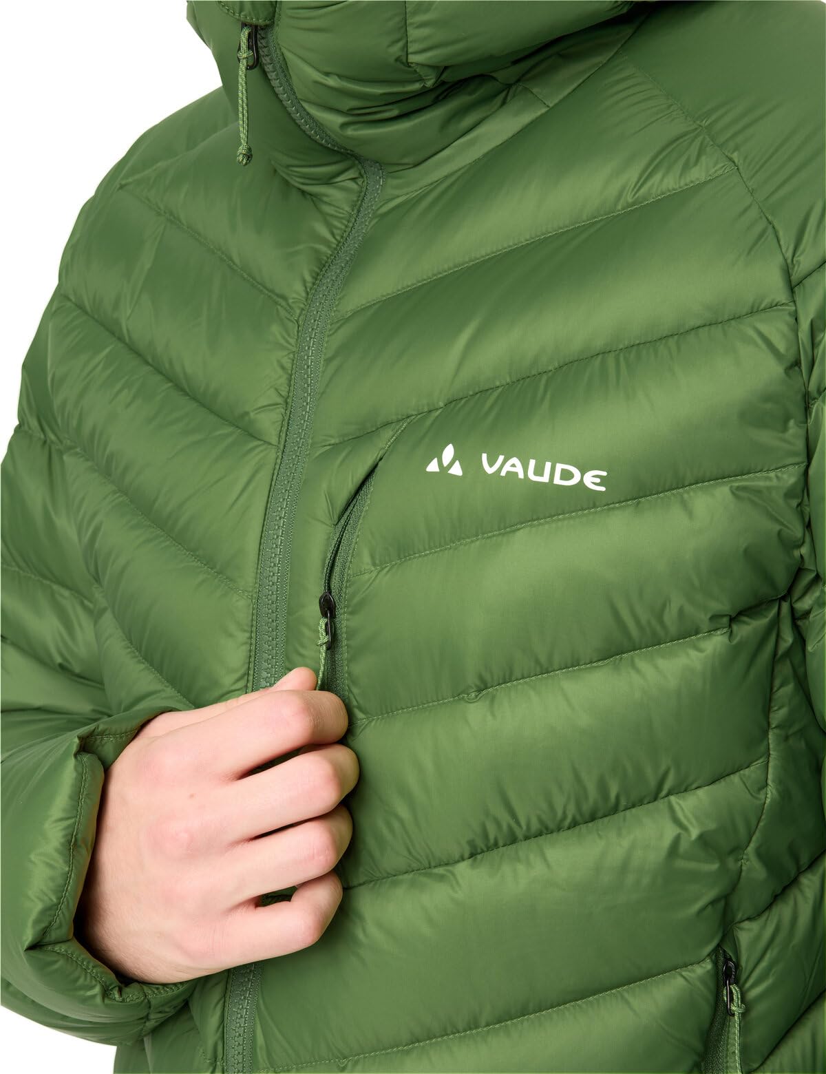 VAUDE Giacca da uomo Monviso Down con cappuccio da uomo, con piumino 90/10 impermeabile con 800 cuin fill power