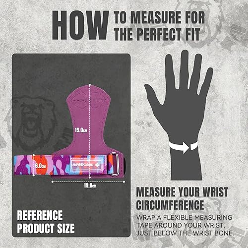 Miniatura 5 de MANUEKLEAR - Correas de gimnasio para levantamiento de pesas, correas dobles de cuero para levantamiento de pesas para hombres, con correa de muñeca