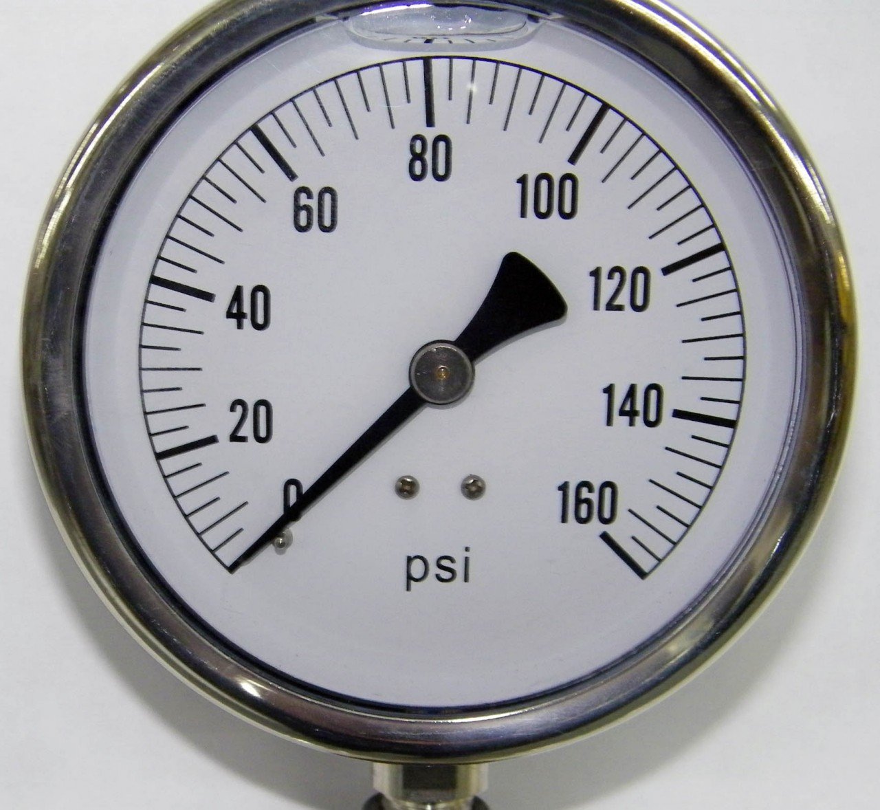 Valley Industries 4" All Stainless Steel Liquid-Filled OEM Gauge; 0-160 PSI (4154GXX160)