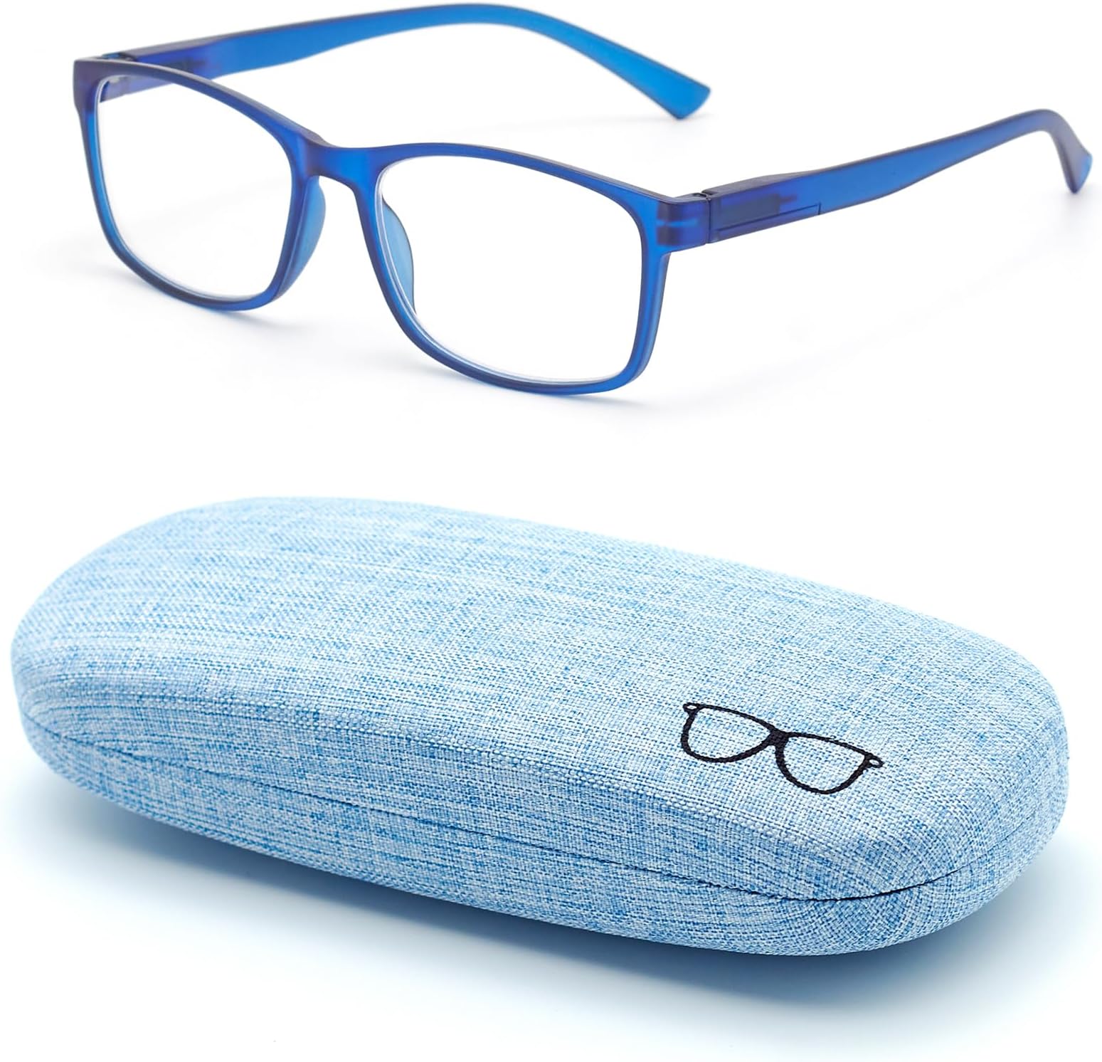 Nearsighted Glasses for Distance with Hard Case Blue Light Spring Hinge Glasses Not Reading Glasses
