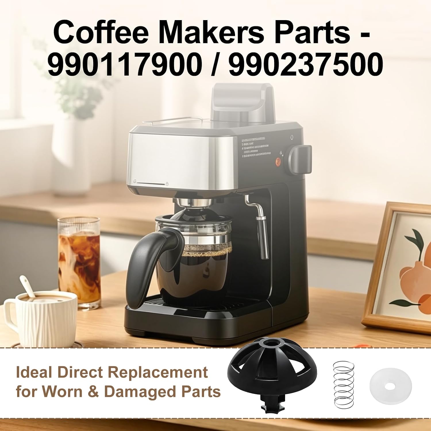 2 Pack Coffee Maker Brew Basket Spring Loaded Stopper Replacement Kit