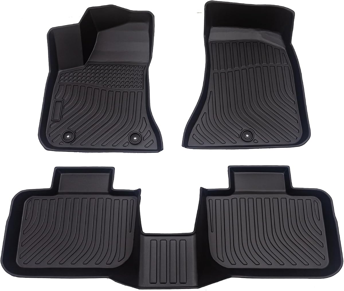 All Weather Floor Mats for 2011-2022 Dodge Charger & for 2011-2023 Chrysler 300 Floor Mats Fits 1st & 2nd & Row, 3D Anti-Slip Waterproof TPE Rubber Protector Car Mats Full Set Liners