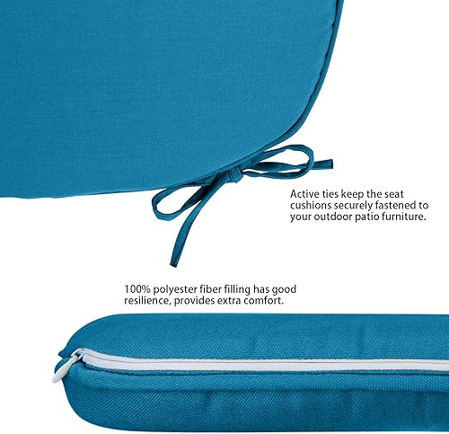 Miniatura 5 de Pcinfuns Cojines para sillas de patio al aire libre, 16 x 17 pulgadas, repelentes al agua, para todo tipo de clima, para jardín, patio, muebles de
