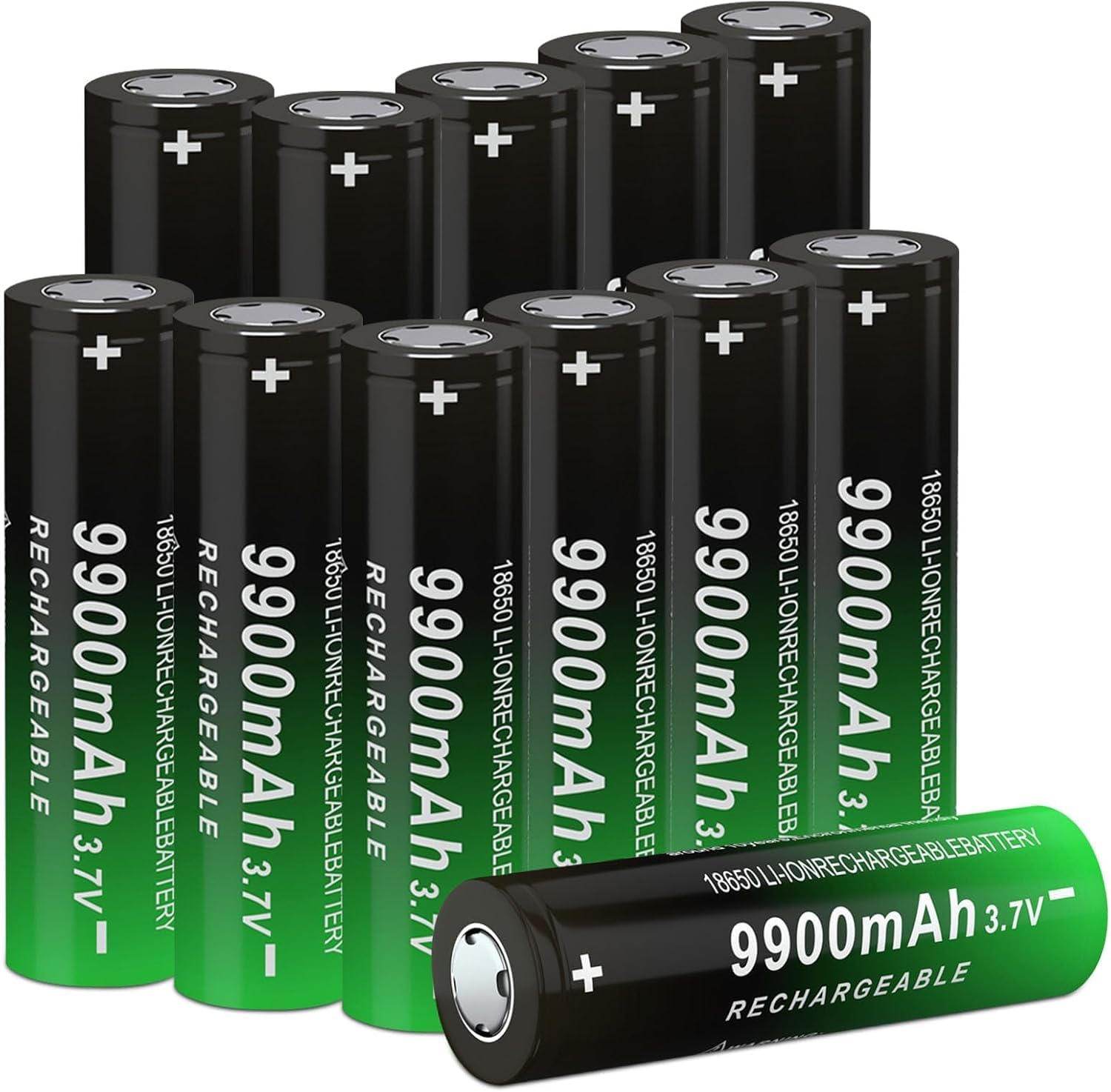 CWUU Flat Top 18650 Rechargeable Battery 9900mAh High