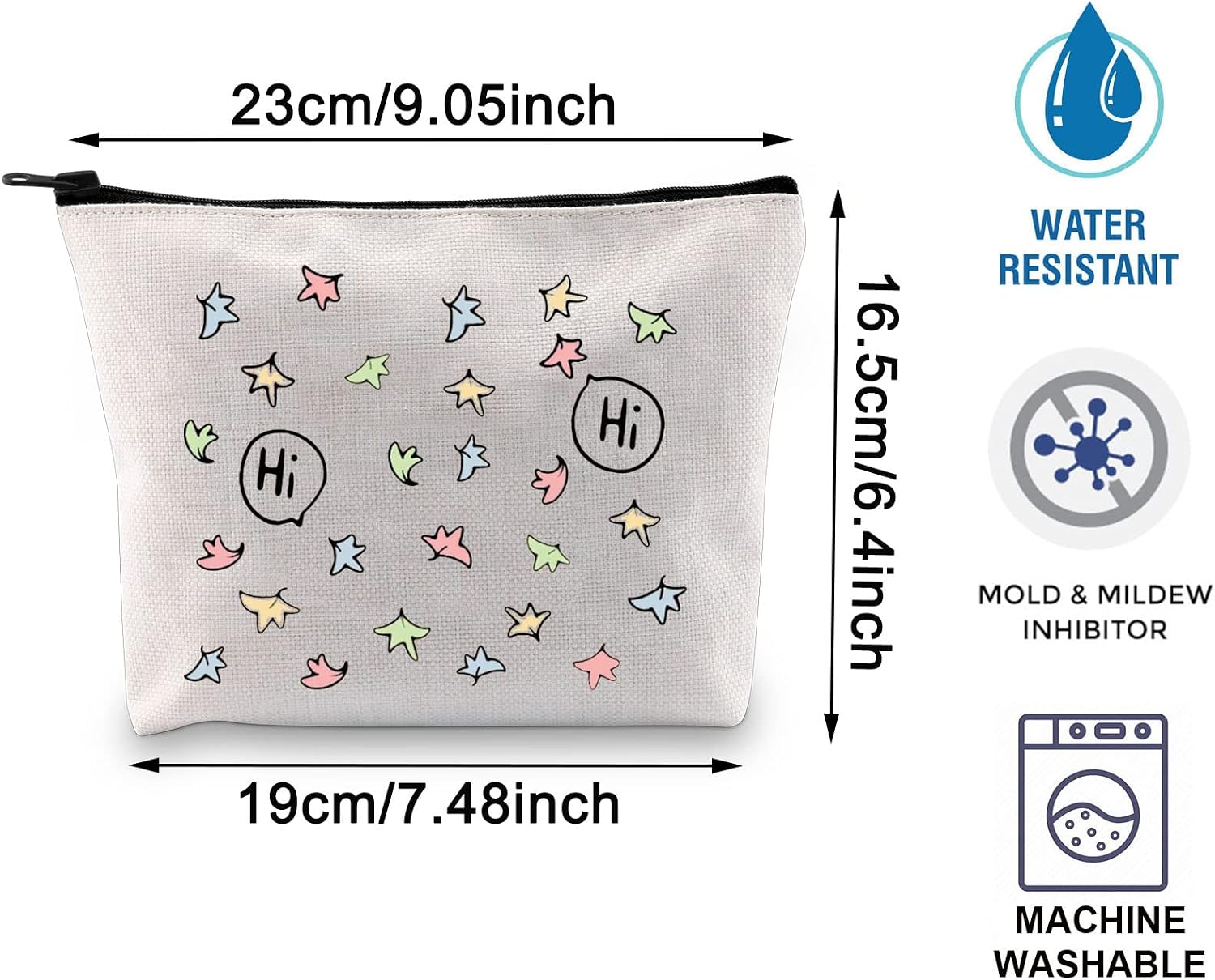 FOTAP Hi Hi Leaves Makeup Bag Spotify Inspired Gift Nick and Charlie Gift BL Boys Love Gift Comics Lover Gift (Hi Hi) - Image 3