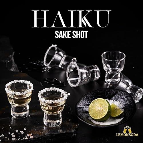 Miniatura 5 de LEMONSODA Haiku - Juego de vasos de chupito de sake, vasos de chupito de cristal de 2 onzas para sake, tequila, whisky, vodka, ginebra  Ideal para