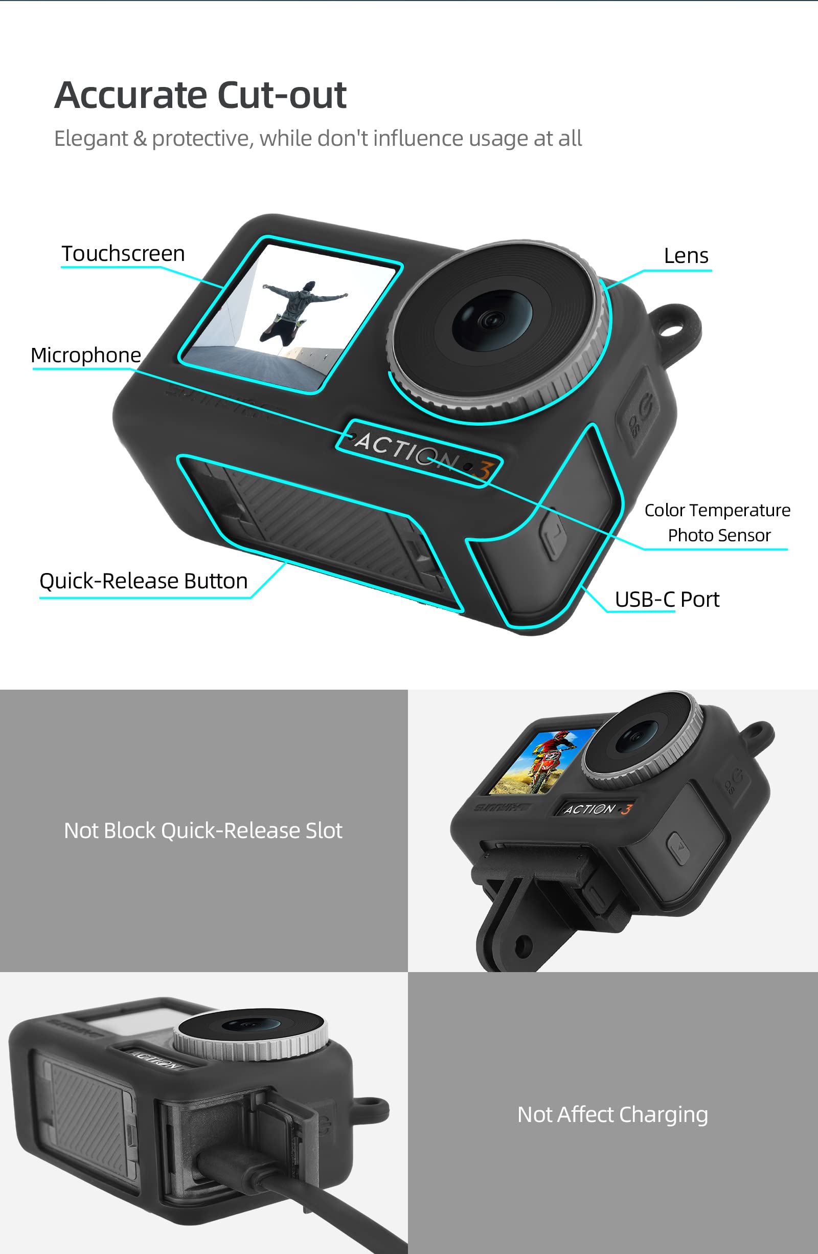 Custodia Da Trasporto Per Osmo Action 4 E 3 – Borsa Impermeabile In Nylon Con Vani E Cerniere – Protezione Antiurto Per Action Cam
