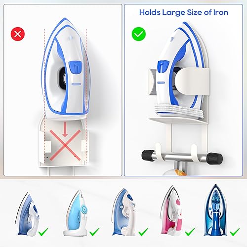 Miniatura 3 de ORLESS Soporte de pared grande de metal para tabla de planchar, colgador para tabla de planchar, soporte para tabla de planchar, soporte para tabla