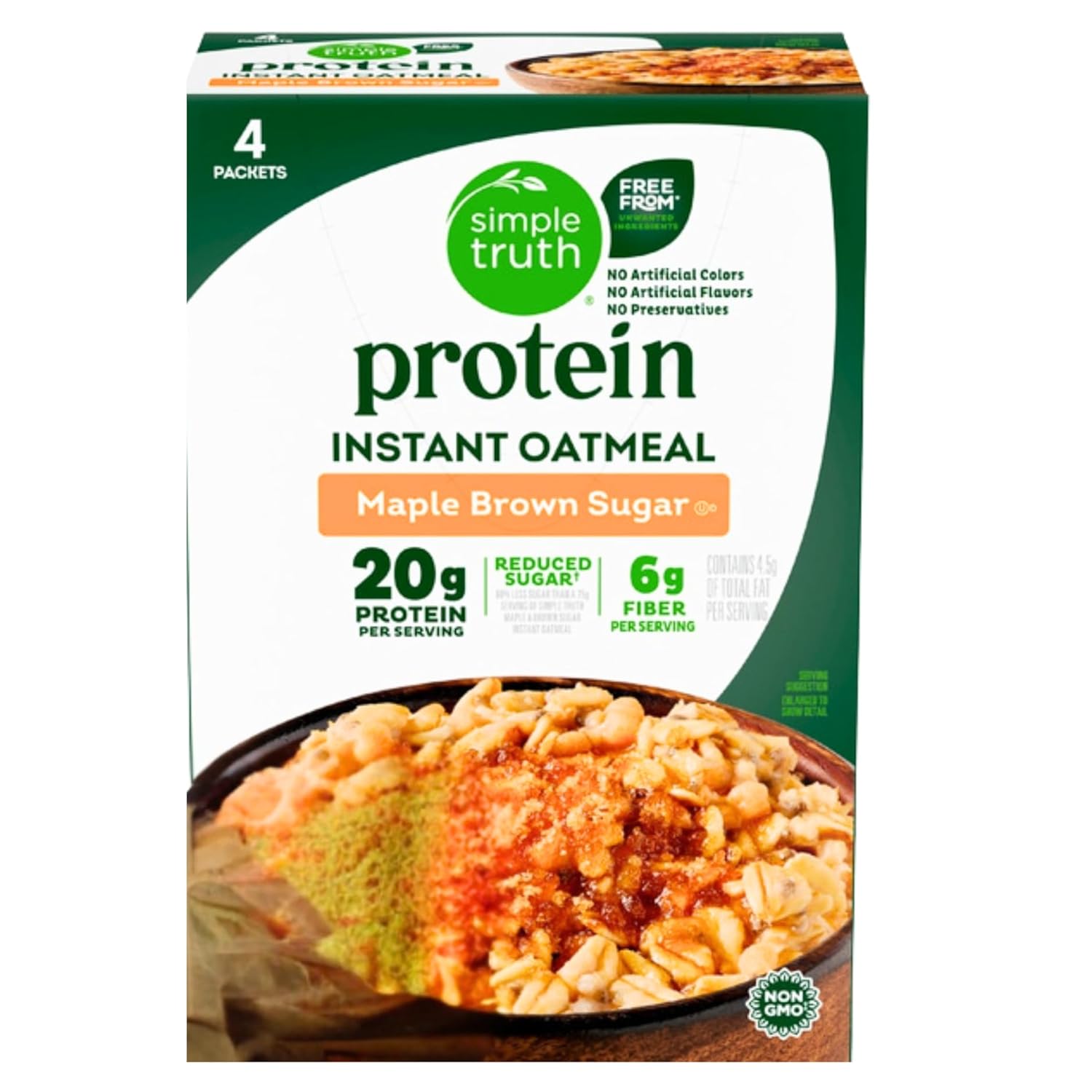 Avena Instantánea con Proteína Sabor Maple y Azúcar Morena, 10.58 oz