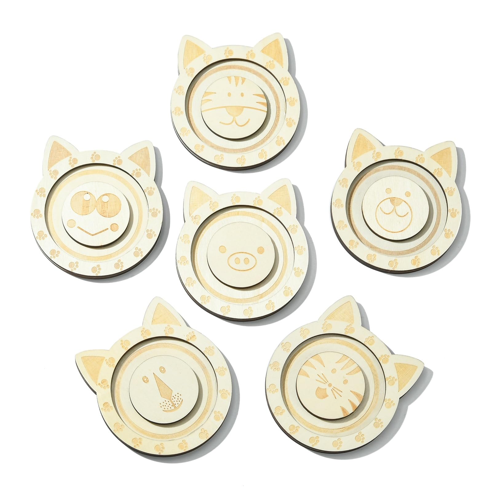 Plateau à bijoux en bois animaux et support de tri perles pour loisirs créatifs