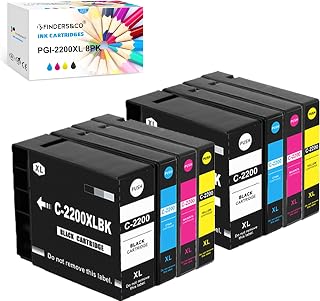 F FINDERS&CO PGI-2200 2200XL Compatible Ink Cartridges for Canon Maxify MB5020 iB4120 MB5320 MB5420 MB5120 iB4020 Printer (2 Black, 2 Cyan, 2 Magenta, 2 Yellow)