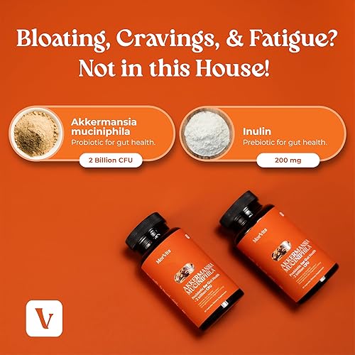 Miniatura 4 de Akkermansia Probiotic for Cravings & Gut Health  GLP-1 Support Supplement with Akkermansia Muciniphila  2 Billion CFU, Inulin Prebiotic Fiber  60