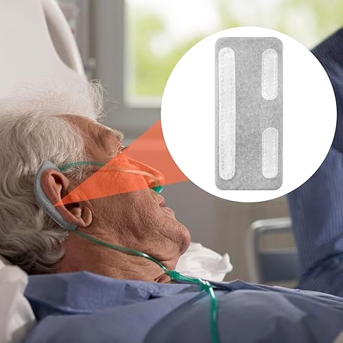 Miniatura 6 de 4 almohadillas nasales de cánula para los oídos, protectores transpirables de oxígeno para tubos de oxígeno, diseño de bucle suave, almohadillas