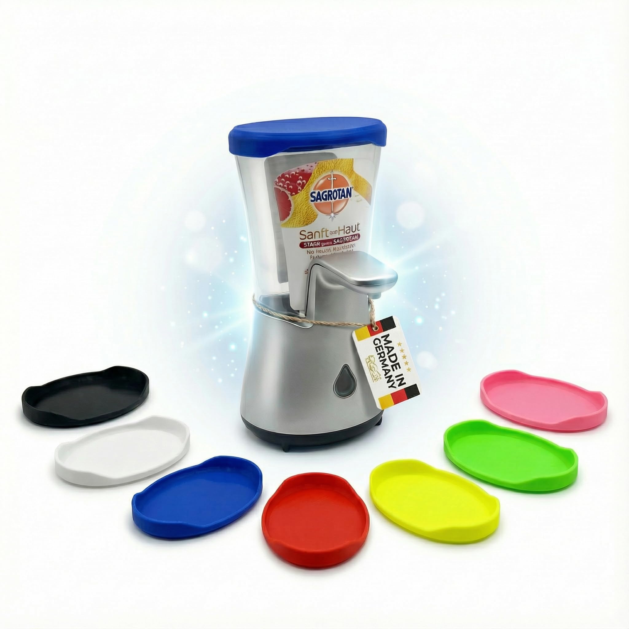 R-Satz Shop Lid for Sagrotan No Touch Soap Dispenser - Closure Cap Refill - Choice of Colours (Blue)