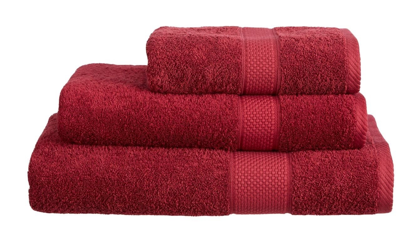 SHL - 100% Turkish Cotton 4 Piece Towel Bale Set 500 Gsm - 2 Hand Towel + 2 Bath Towels (Burgundy)