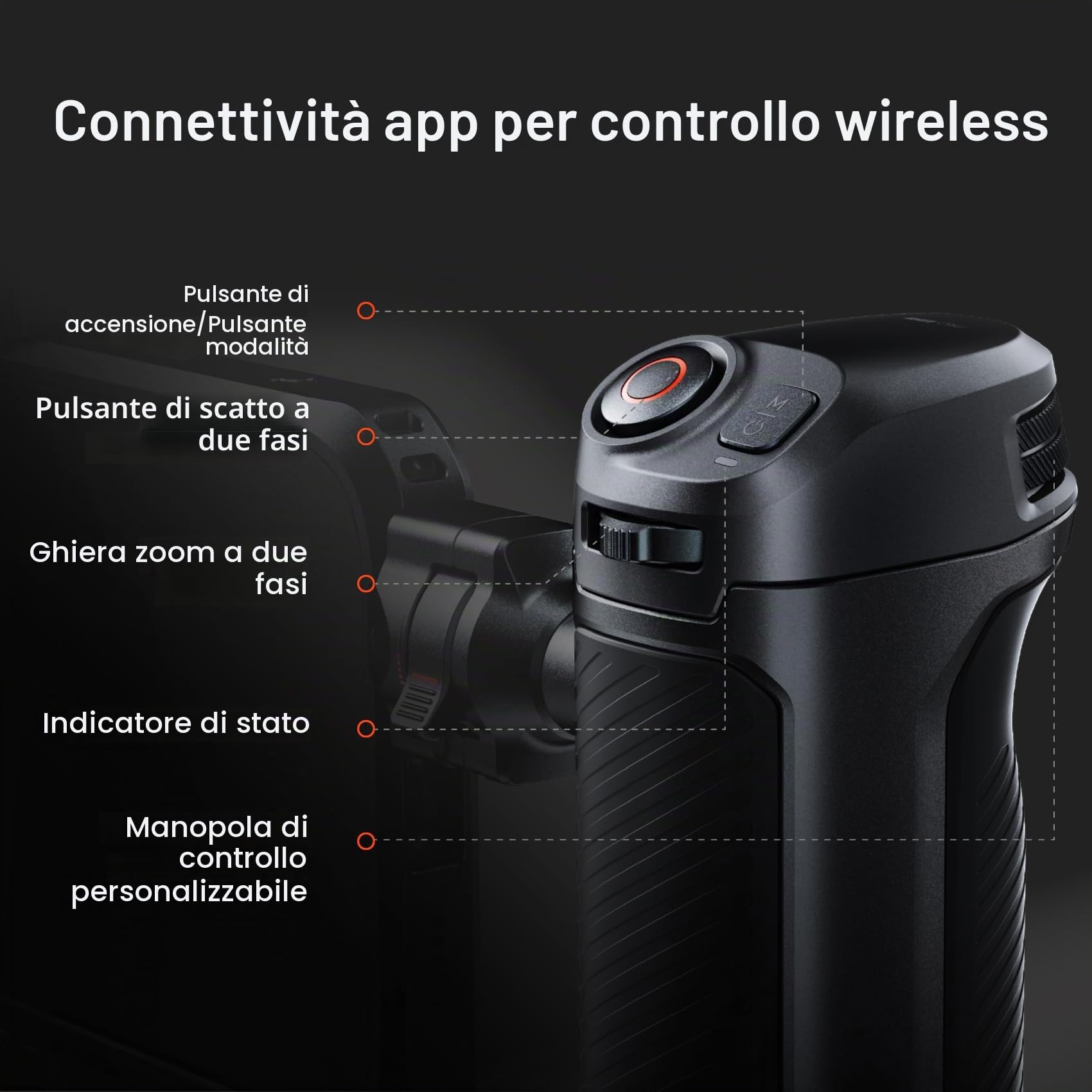 PGYTECH ProShot Kit Gabbia Video per Smartphone, Stabilizzatore da Vlog Lega di Alluminio con Doppia Impugnatura a Sgancio Rapido & Controllo Bluetooth Senza Fili per iPhone 17 PRO Max