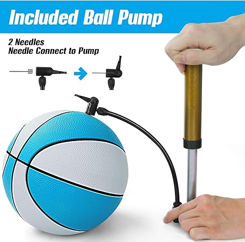 Miniatura 4 de TNELTUEB Baloncesto de piscina, baloncesto de agua de 8.5 pulgadas para piscina, aros de baloncesto y juegos de piscina, mini baloncesto para niños,