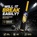 De Jure Fitness Plastic Tennis Cricket Bat Full Size 35 x 4.5 Inch | 900g Lightweight Cricket Bat with Rubber Grip Handle | Indoor & Outdoor Tennis Ball Bat gallery image