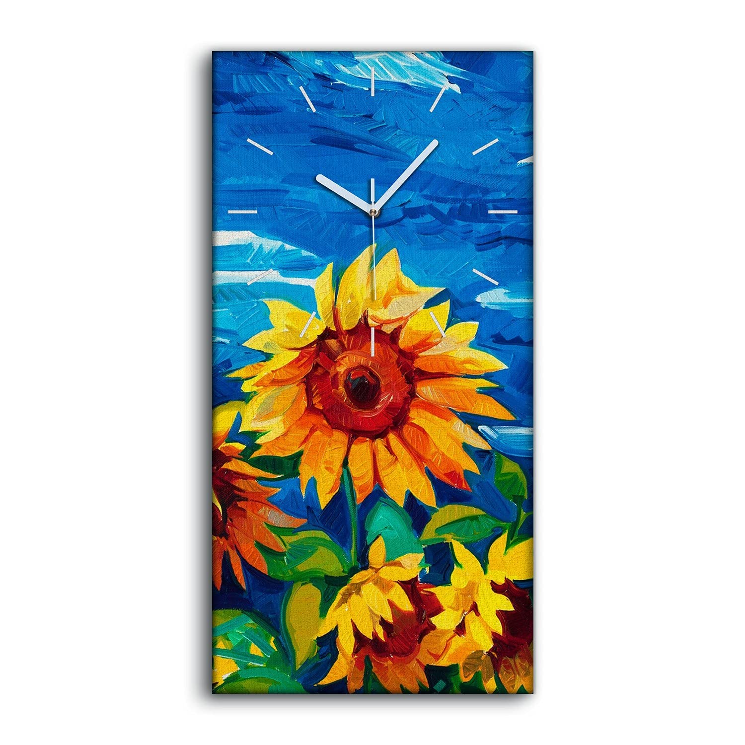 Horloge sans Tic-Tac Tournesols pour Sommeil Paisible