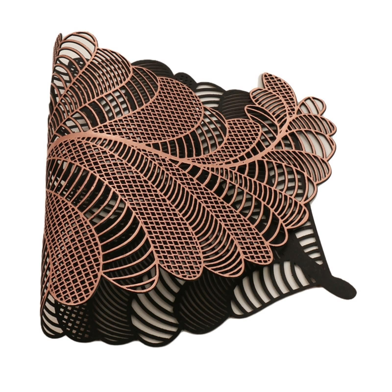 Zestaw 6 jesiennych podstawek, brąz pod talerzykami 29 x 46 cm Pusty kwiat feniksa z PVC