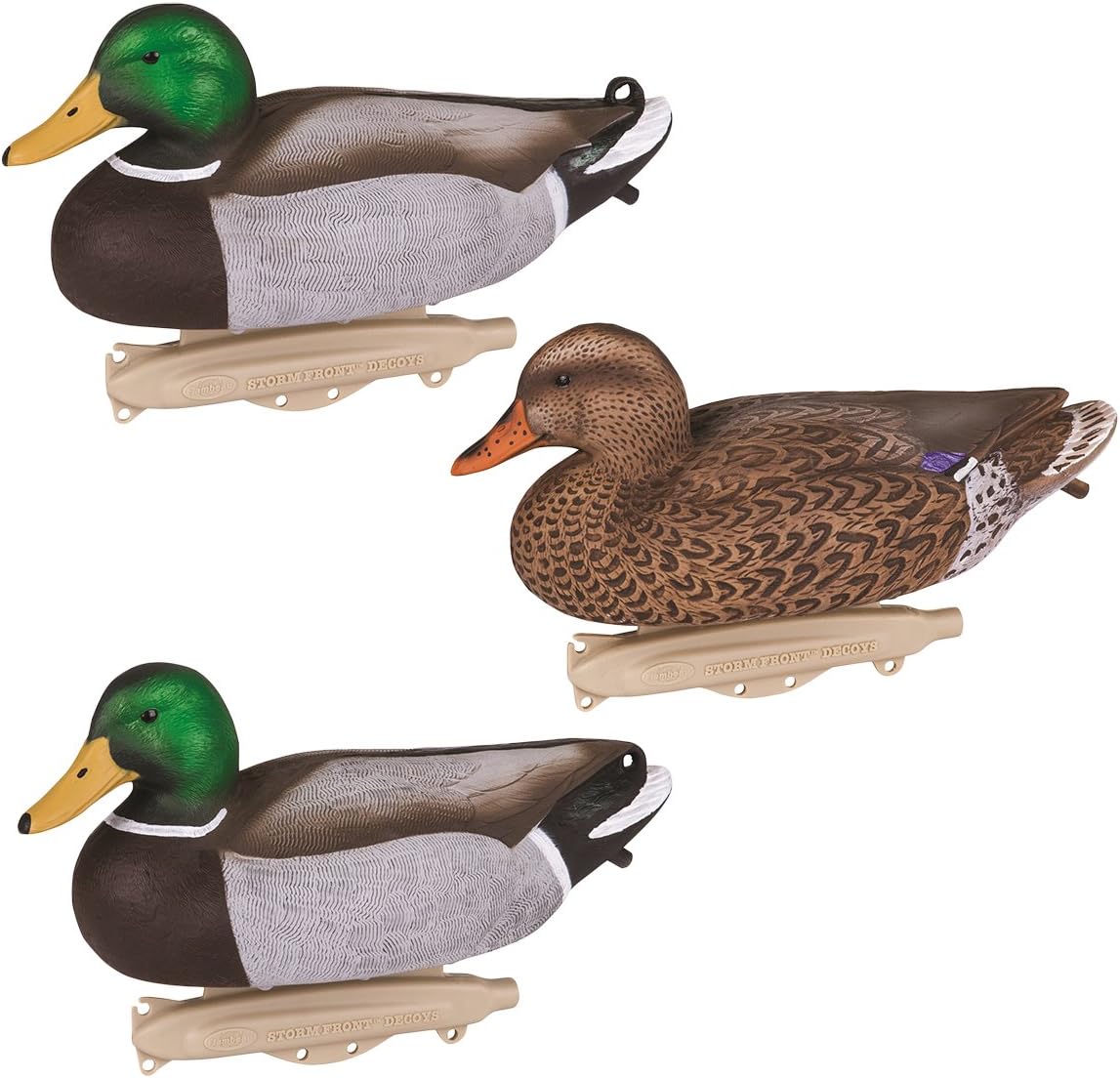 Flambeau Outdoors 8036SUV Storm Front 2 Mallard Decoys, Classic Floaters - 6-Pack